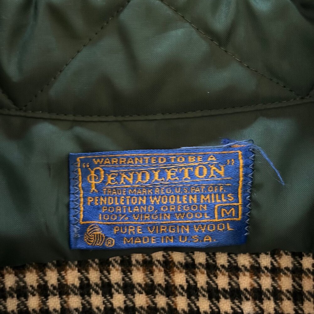 Vintage 70s / Early 80s Pendleton Houndstooth Wool Shirt – Men’s S - Picture 4 of 16